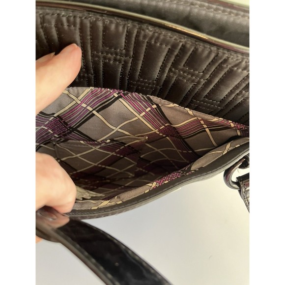 Vera Bradley Black Quilted Shoulder Tote Hand Bag - Picture 9 of 16